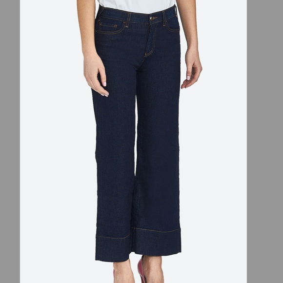 Emporio Armani Wide Leg Crop Dark Wash Denim - Picture 3 of 4